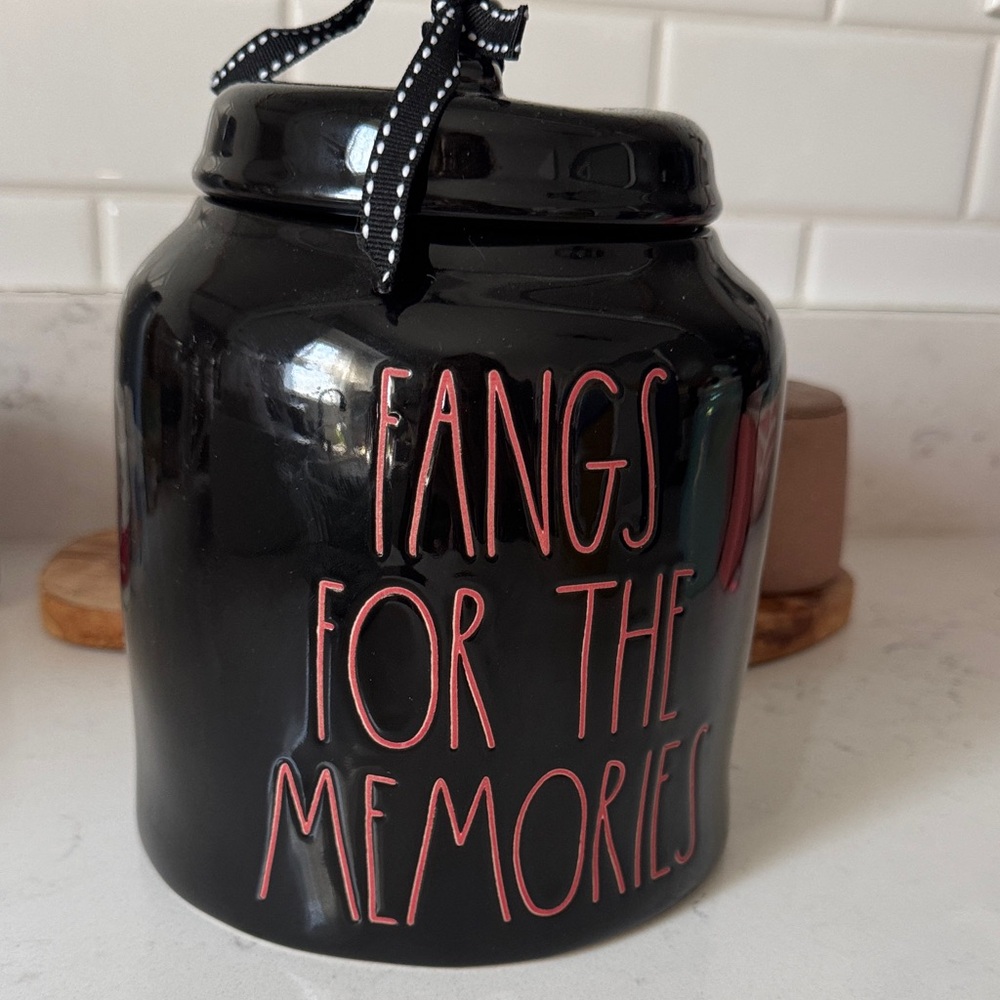 Rae Dunn “Fangs for the memories” canister